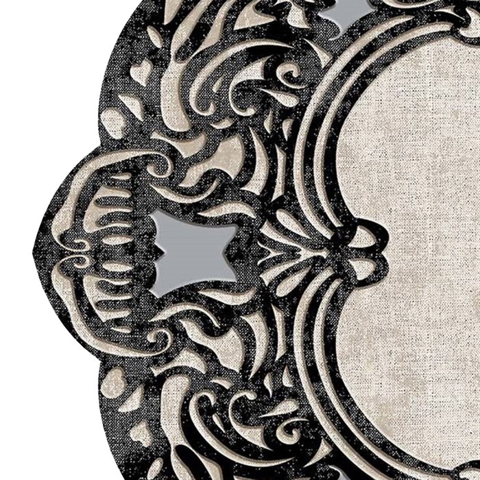 Conceptum Eugene V3 - 4643 - 1 Alfombra de Pasillo Blanco y Negro 80 x 150 cm